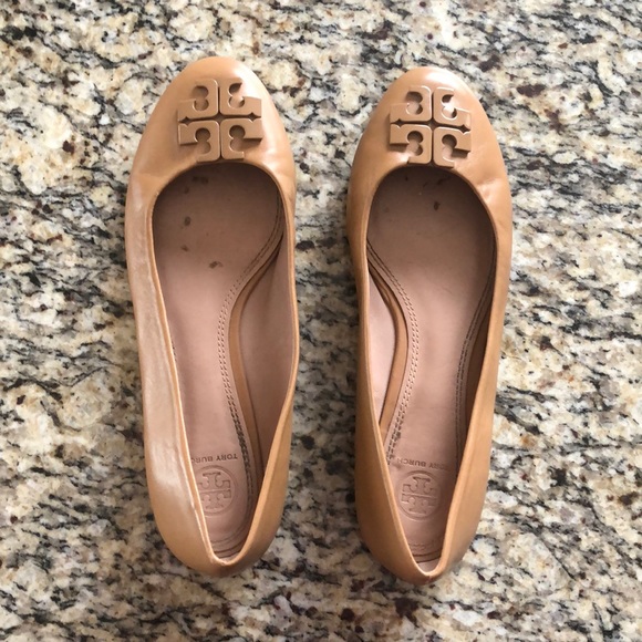 Tory Burch Lowell Ballet Flats - Tan - SIZE 9 - Picture 1 of 3